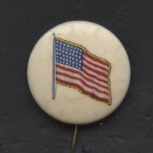 VINTAGE 1940'S OLE GLORY USA FLAG PIN BACK